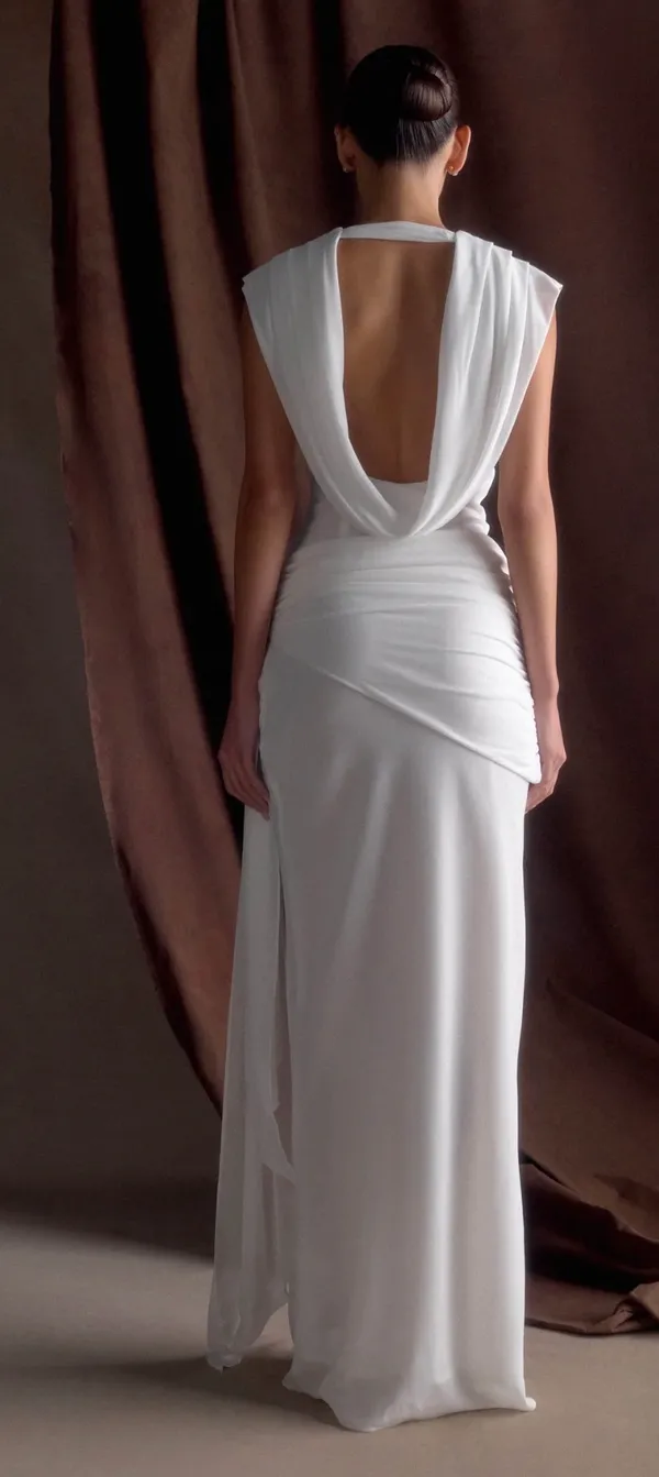 Meshki Giulia Chiffon Draped Maxi Dress - Image 2