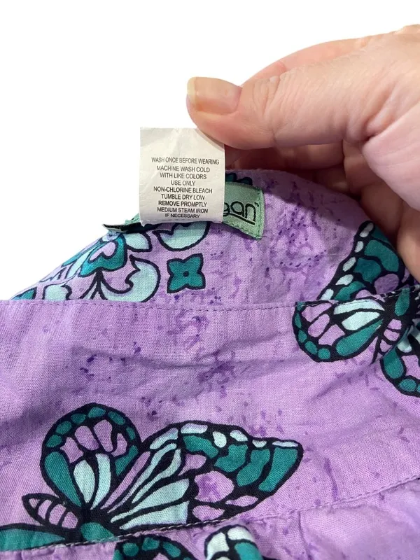 Sara Morgan Floral Print Shift Dress Purple Size M Vacation Summer Beach Coastal - Image 4