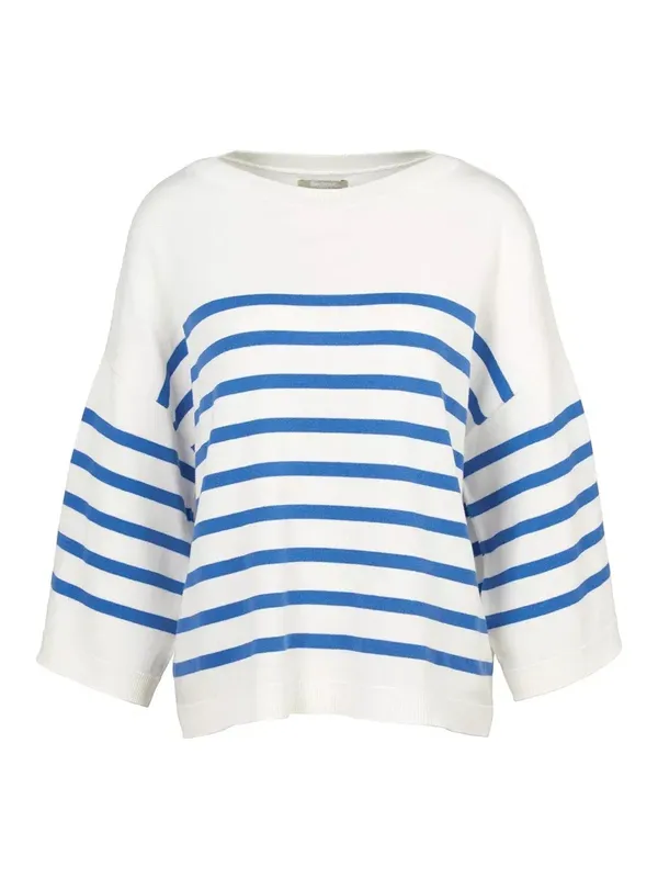 Barbour White Knit Sweater with Cream Label Detail - Image 8