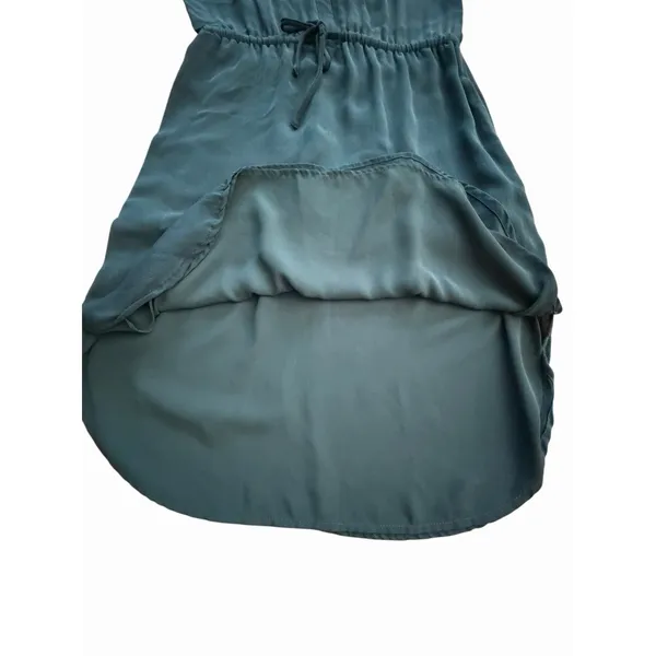 BABATON x ARITZIA Bennett 100% Silk Georgette Shirt Dress Teal XXS #GG2-4 - Image 10