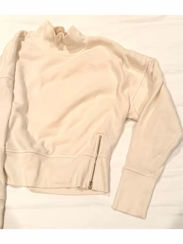Old Navy Loose Mock Neck Side Zip Sweatshirt - Image 4
