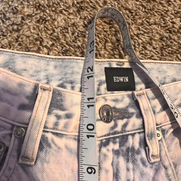 Edwin Wide Leg Jeans High Rise Acid Wash Denim Pants Relaxed Fit Size 26‎ - Image 6