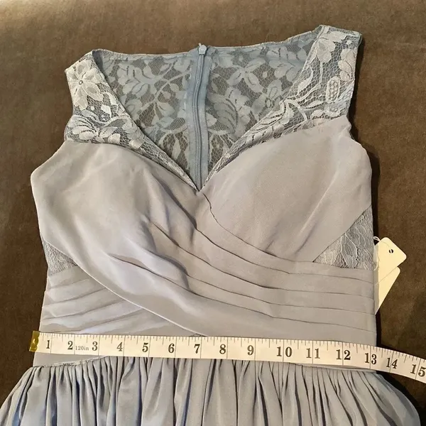 Women’s Full Length V-Neck Chiffon Bridesmaid Party Dress Size 2 NWT - Image 9