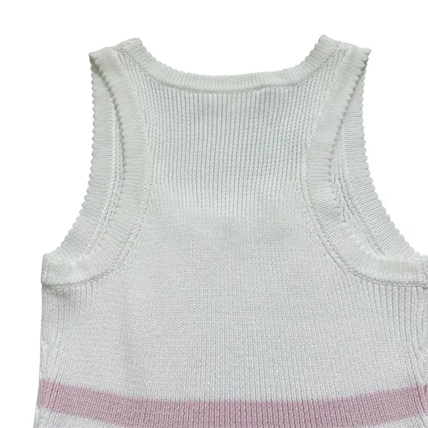 LoveShackFancy‎ Indiana Mini Dress Womens Large Tennis White Embroidered Knit - Image 7