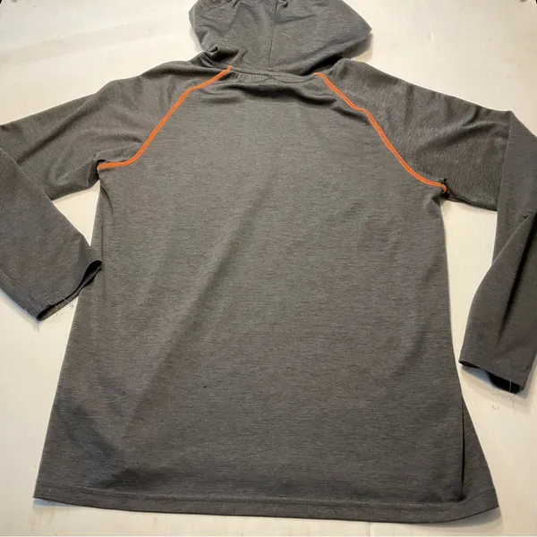 Clemson Tigers Hoodie Adult Sz S Gray Logo Champion Lightweight Sweatshirt - Image 9