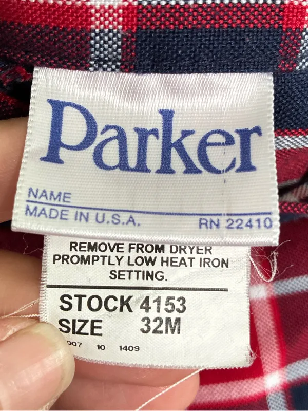 VTG Parker Plaid Tartan Pleated Mini Skirt Made in USA Preppy Dark Academia 32 L - Image 5