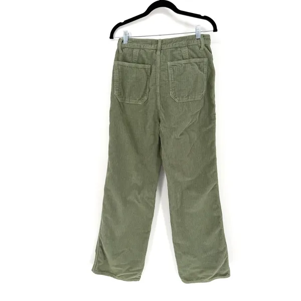 Reformation Alyssa High Rise Wide Leg Corduroy Pants Green 27‎ Organic Cotton - Image 6