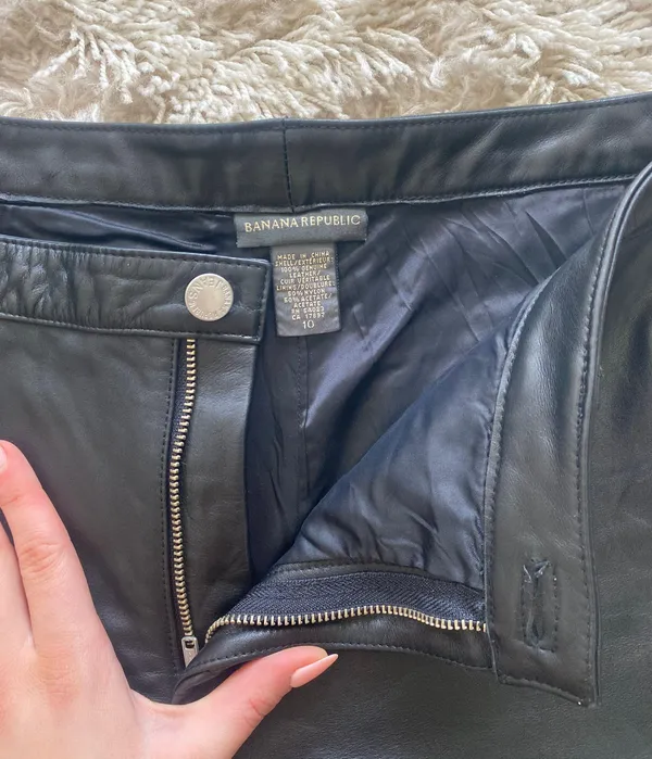 Banana Republic Black Leather Pants - Image 5