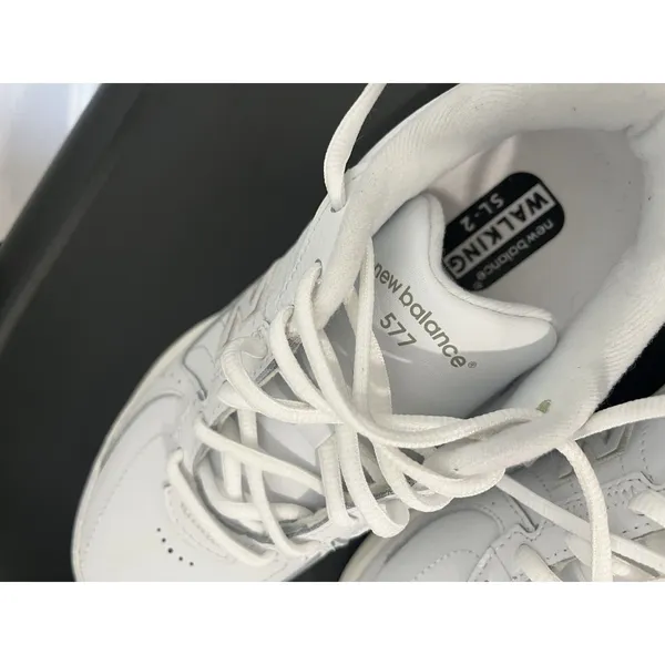 New Balance 577v1 White Sneakers Size 6.5 - Image 9