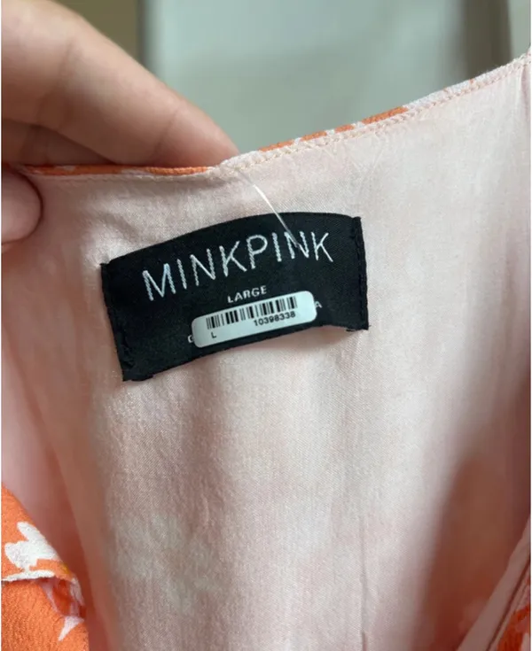 Minkpink orange wrap dress  - Image 3