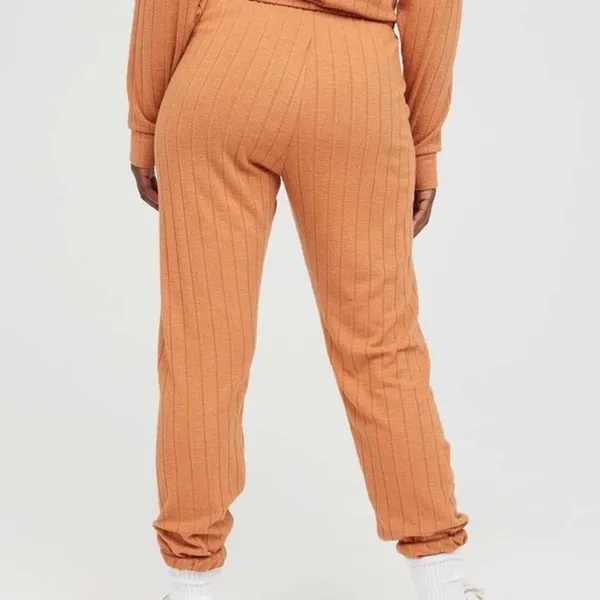 Aerie Offline Orange Brown Cozy Class Fold Over Jogger Sz.M NWT - Image 5
