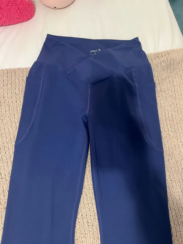 Baleaf Aerie high-waisted blue leggings #leggings #activewear #highwaisted - Image 4
