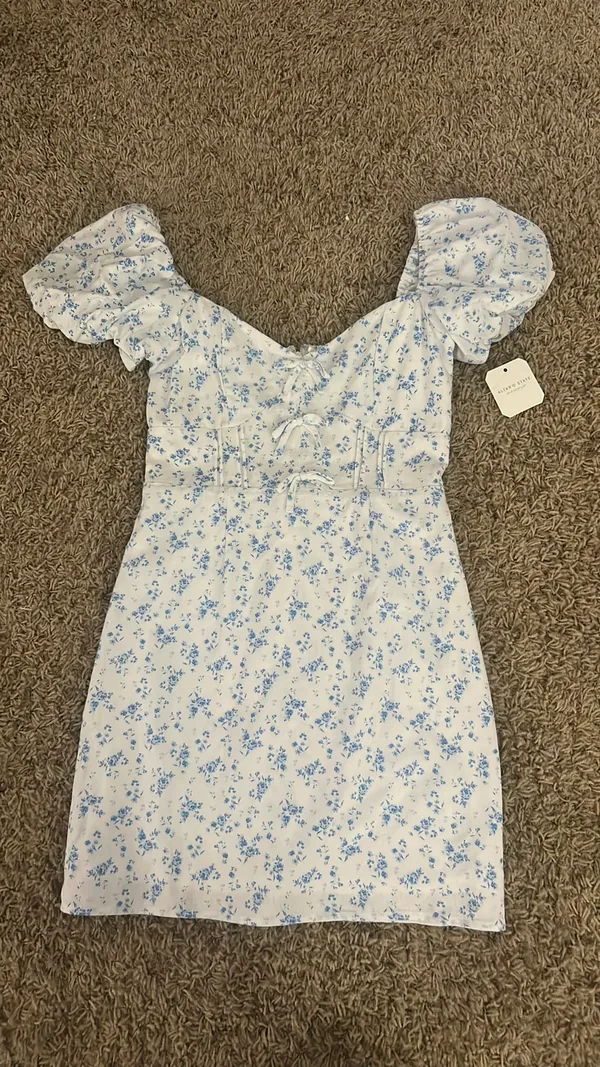 Altar'd State blue and white dress - Image 4