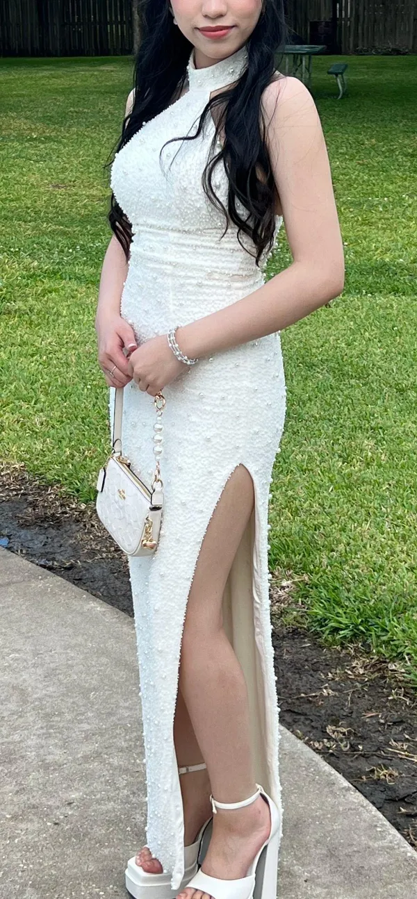 Oh Polly Embellished White Dress - Image 7