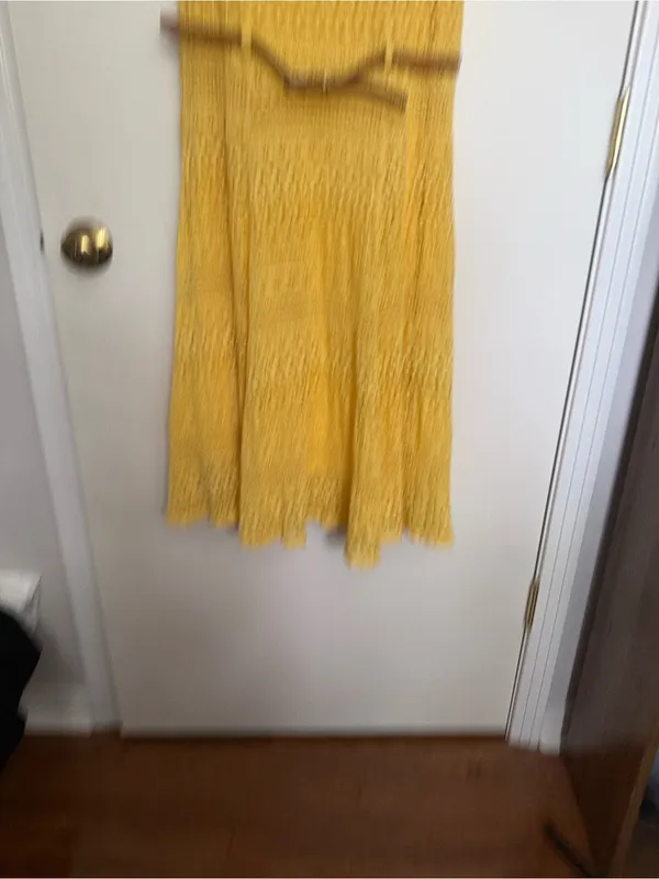 Zac & Rachel Yellow Sleeveless Lace Fit-and-Flare Dress - Image 6