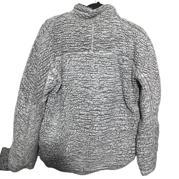 Thread & Supply Lazy Sunday Sherpa Pullover furry oversize 1/4 zip Sweater sz M - Image 3