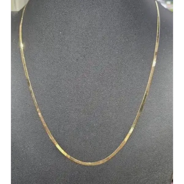 NEW Unisex 2mm‎ Gold Filled Layering Herringbone Chain Necklace 18-20” - Image 8
