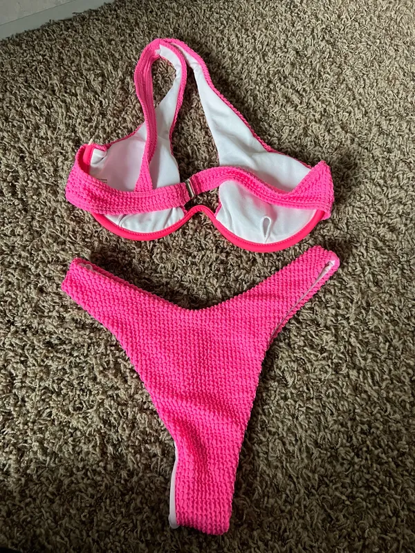 SheIn Pink bikini set with adjustable straps #swimwear #summer - Image 2