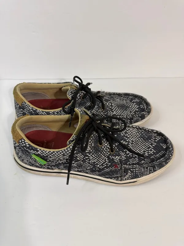 Twisted X Women's Black & White Snake-Print Low-Top Sneakers - Image 5