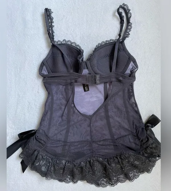 Women’s Lace Lingerie Padded Bra & Slip Dress Size Medium A11 - Image 5