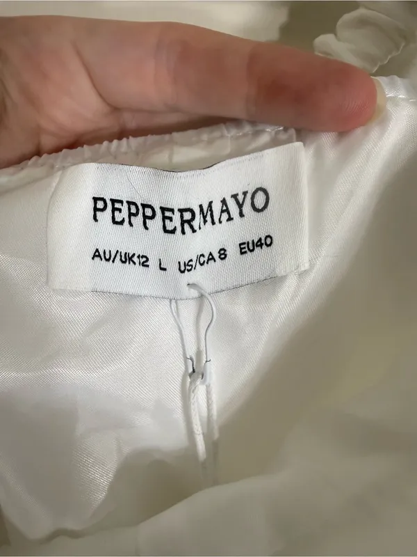 NWT Peppermayo Cavella Mini Dress White Size 8 - Image 7