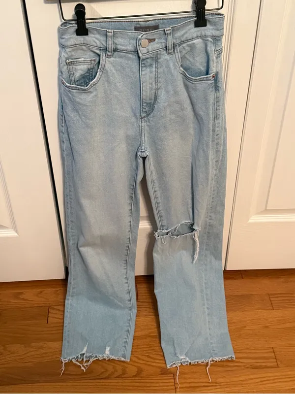 DL1961 Straight Leg Light Wash Jeans - Image 2