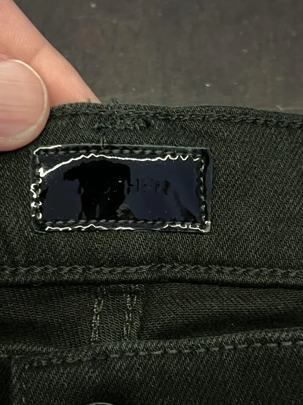 Mother The Dodger Sneak Jeans Womens 30 Black Dark Wash Straight Relaxed Denim - Image 8