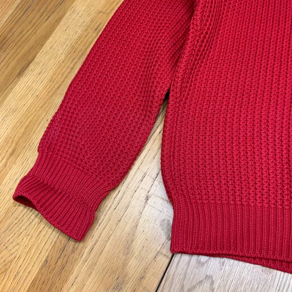 Meggi Red 100%‎ New Wool Hand Loomed Sweater Made in Germany Womens Large VTG - Image 3