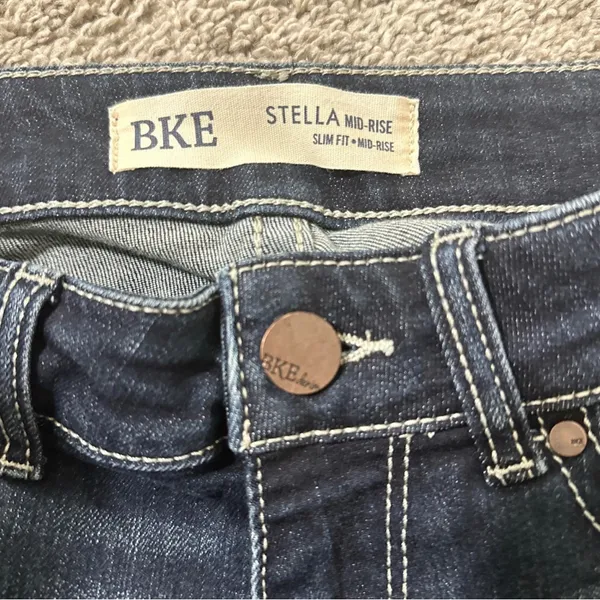 BKE Stella Med Rise Slim Fit Women's Dark Blue Jeans - Image 9