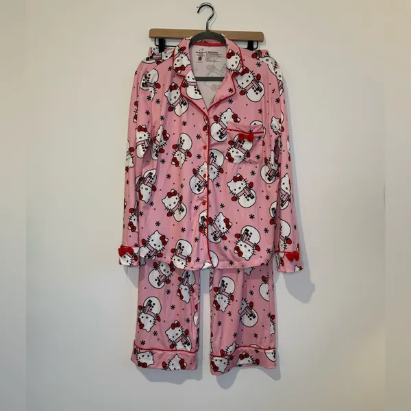 Sanrio Pink Hello Kitty Holiday Pajama Set - Image 2