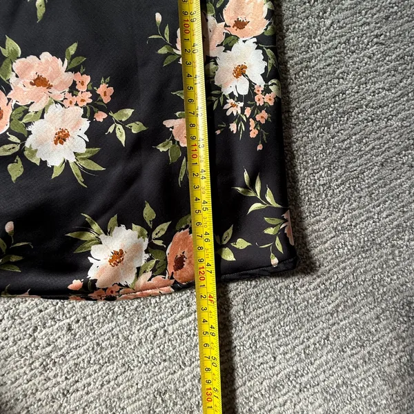 Old Navy The Occasion Black Floral Satin Cowl Halter Maxi Dress 2X 759358-01 - Image 9