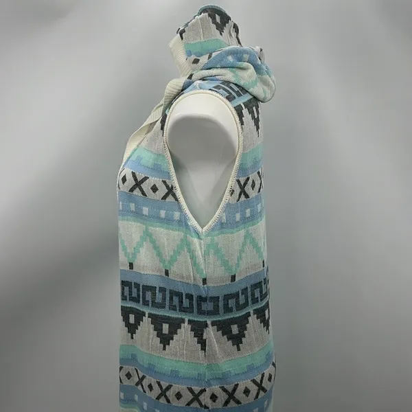 Say What medium native inspired print open cardigan hoodie - Image 3