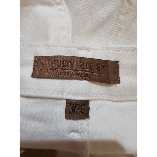 Judy‎ Blue Womens White Barrel Fit Jeans 3/26 3 26 - Image 4