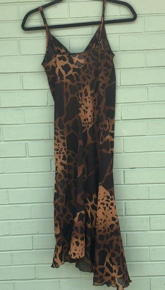 Giraffe print slip dress woman’s size small - Image 5