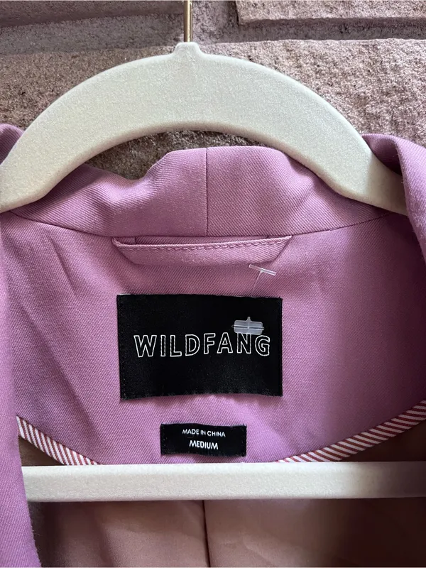 Wildfang The Empower Colorblock Tux Blazer Mauve Black Womens Tailored Medium - Image 3