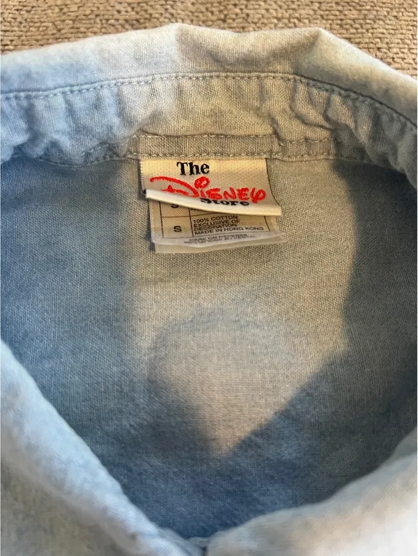 Vintage Disney Store Denim Embroidered Shirt - Image 3