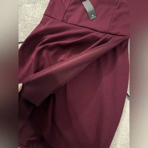 Lulu's Wine High Low Dress Size XL - Image 8