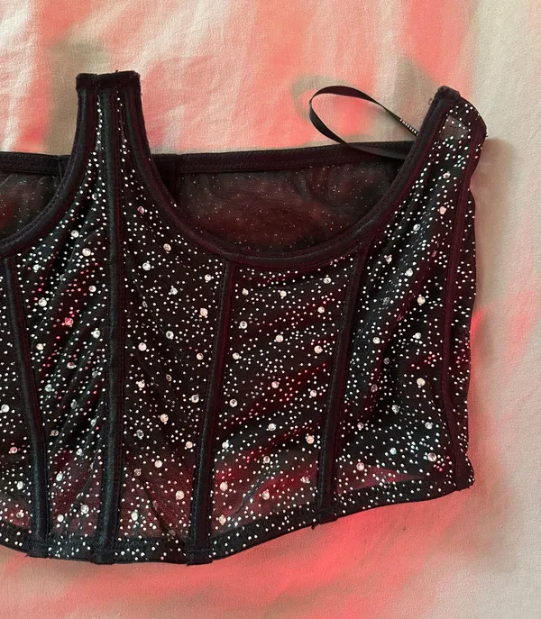 Forever 21 Rhinestone Underbust Corset Top - Image 2