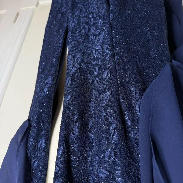 NEW Jessica Howard Navy Blue Formal Dress with Chiffon Overlay Women’s Size 16W - Image 10