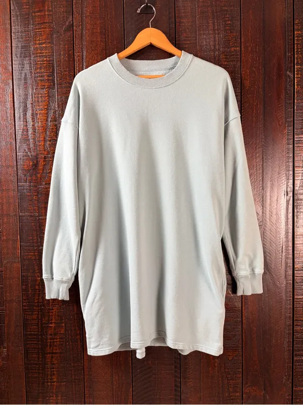 American Eagle Light Blue Tunic Sweatshirt Medium - Image 5