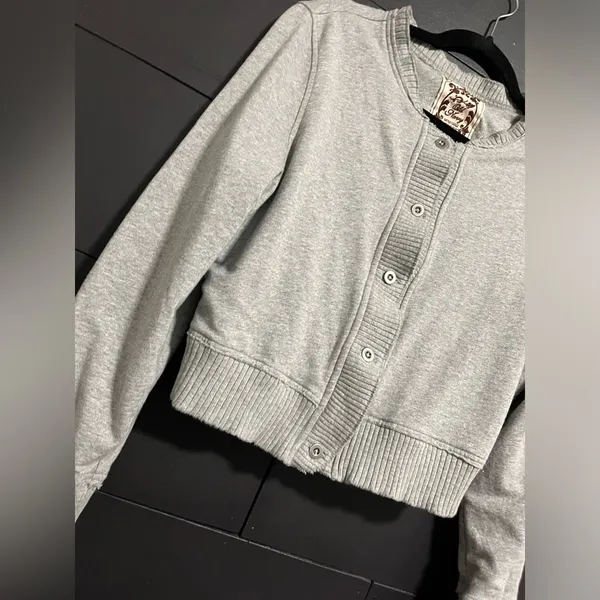 Sweatshirt Button Up Cardigan Crewneck Vintage Old Navy Women’s Sz XL GUC - Image 2