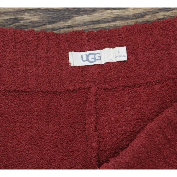 NEW Ugg Womens Darianna Fuzzy Lounge Pants 1152599 Rubious Red L - Image 4
