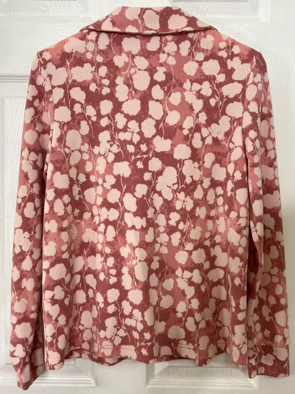 Berkshire Homewear Pink Floral Pajama Set Ribbed Lounge Sleepwear Cozy Y2K XS - Image 6