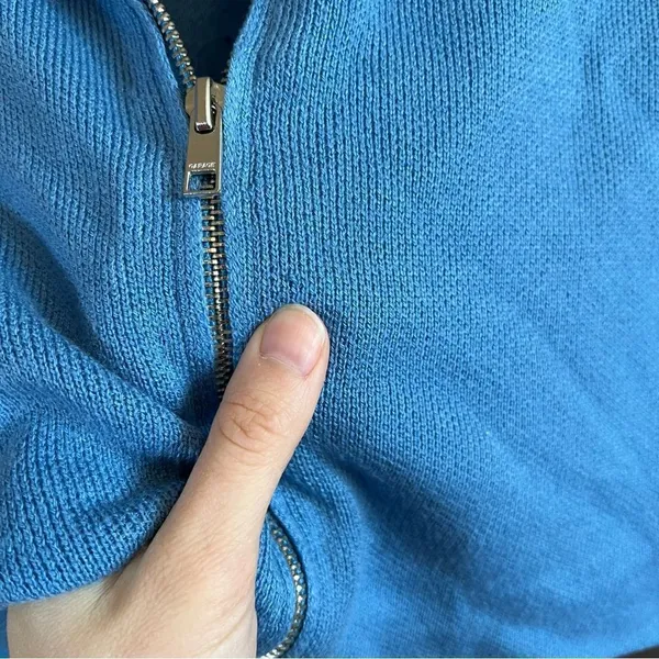 ✨ Garage Women’s Blue Zip‎ Up Sweater Hoodie Small - Image 7