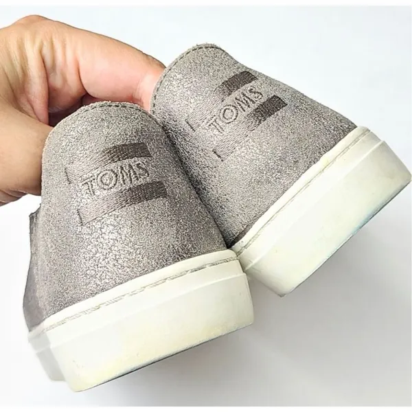 TOMS Sneakers Womens‎ Size 9 Metallic Gray/Silver Shoes - Image 7