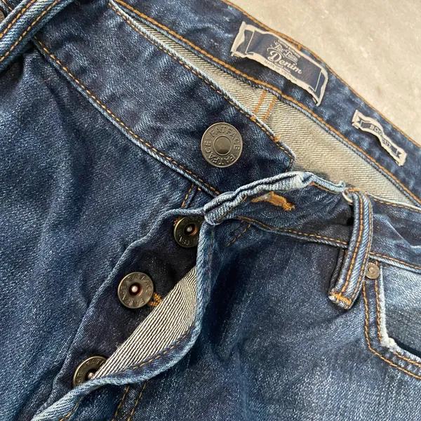Fat Face Denim Size 18/20 Medium Wash Straight Leg Button Fly Cotton Denim Jeans - Image 11