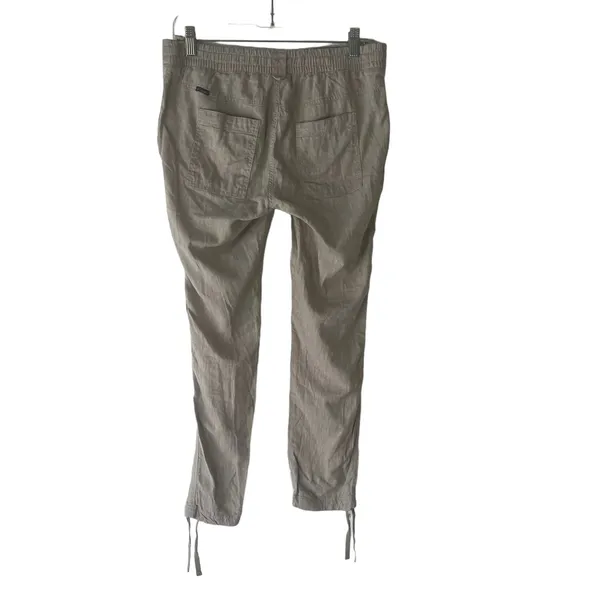 Columbia Sportswear Hemp Cotton‎ Pants Khaki Tan Drawstring Utility Womens Small - Image 3