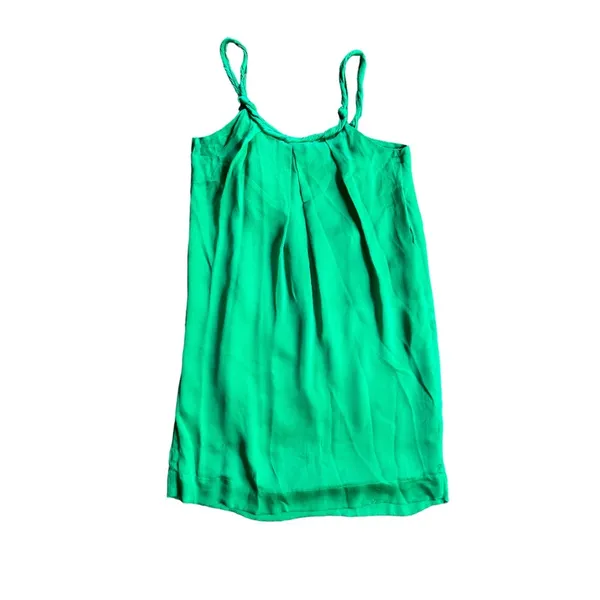 Graham & Spencer Green 100% Silk Dress Size P - Image 2