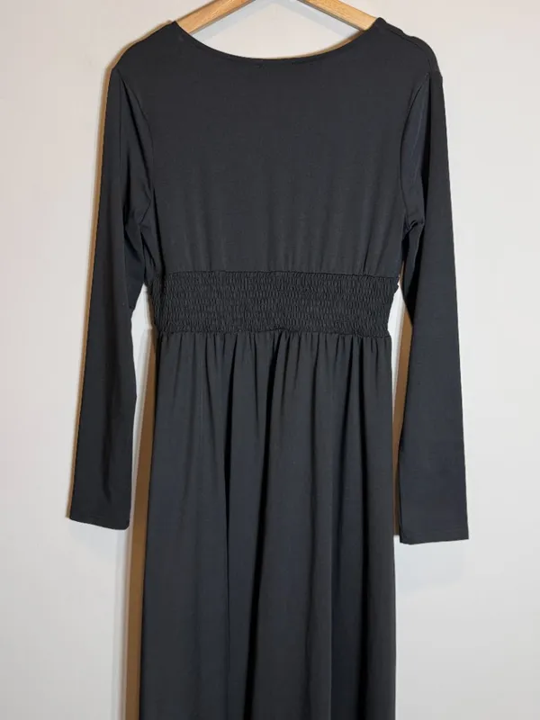 Baltic Born Arianna Maxi Dress Women's Large Black Slit Formal Wedding Cocktail - Image 14