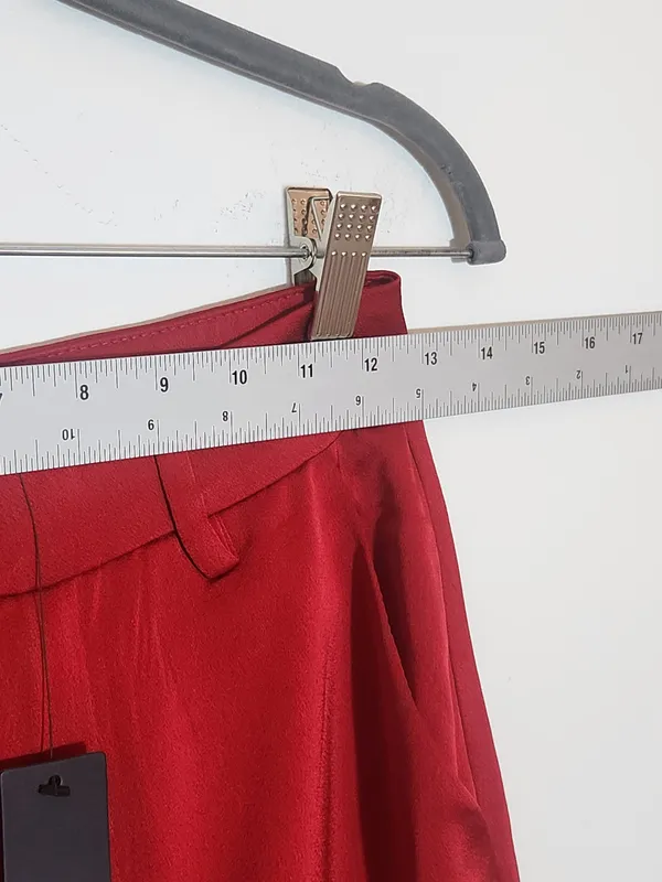 Lulus Red Satin Wide Leg Pants Size Small NWT - Image 7